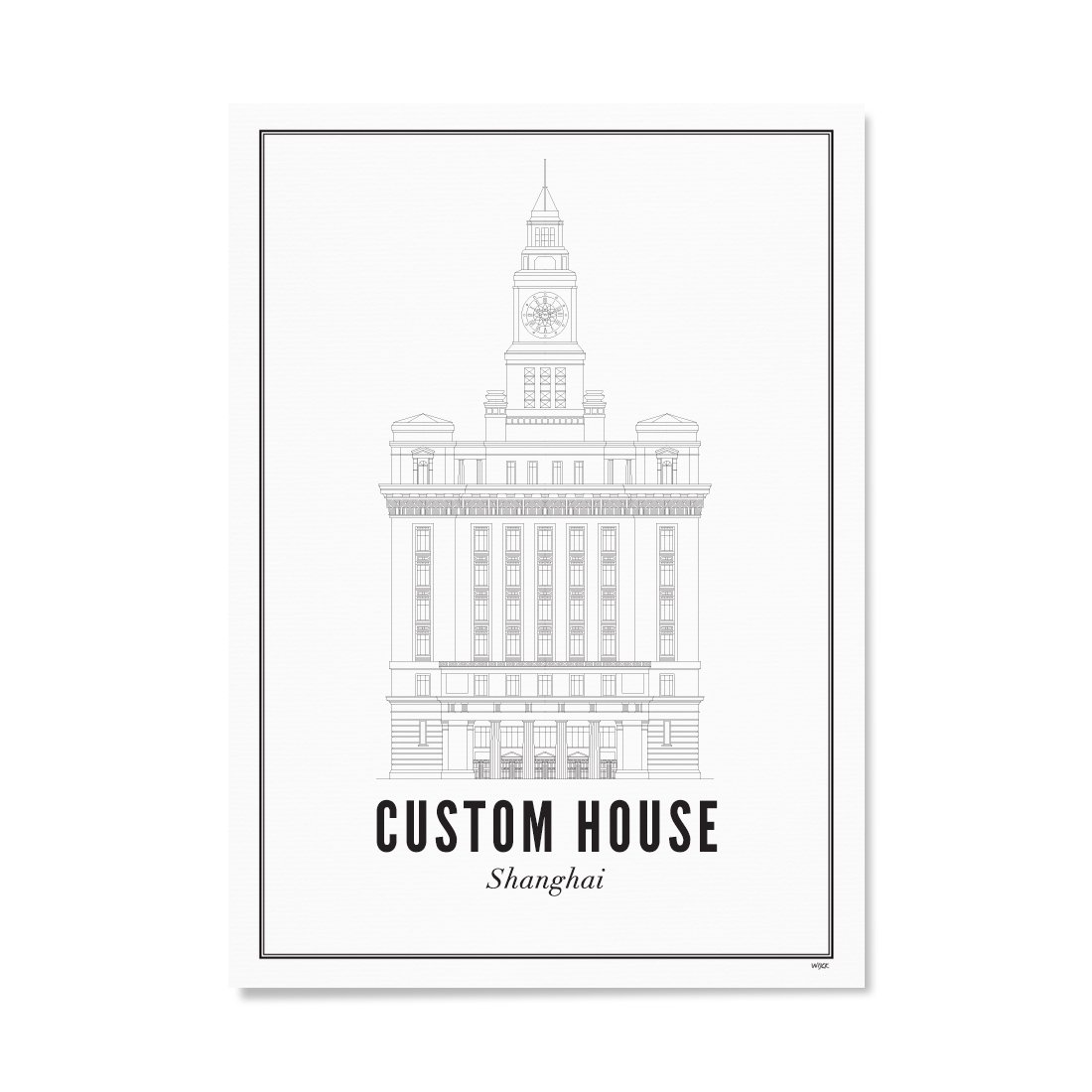 Poster van Shanghai - Custom House | WIJCK. 